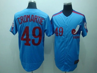 montreal expos 49 cromartie blue jerseys throwback montreal expos 49 cromartie blue jerseys throwback