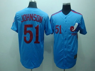 montreal expos 51 johnson blue jerseys throwback montreal expos 51 johnson blue jerseys throwback