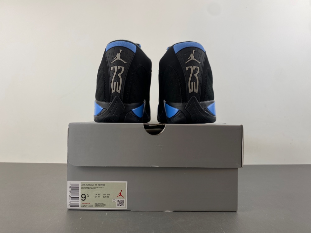 Air Jordan 14 Black/University Blue 487471-002