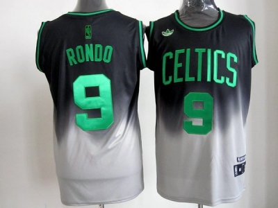 nba boston celtics #9 rondo black-grey jerseys