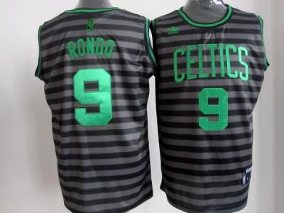 nba boston celtics #9 rondo grey(black strip)