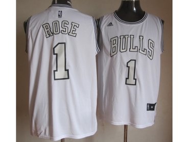 nba chicago bulls #1 rose white jerseys