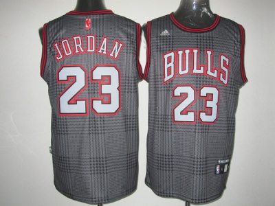 nba chicago bulls #23 jordan black-grey(2012)