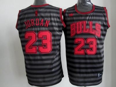 nba chicago bulls #23 jordan grey(black strip)