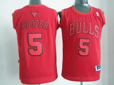 nba chicago bulls #5 boozer red jerseys(fullred)