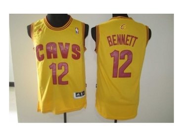 nba cleveland cavaliers #12 bennett yellow(revolution 30 swingman)