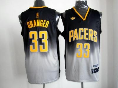 nba indlana pacers #33 granger black-grey jerseys