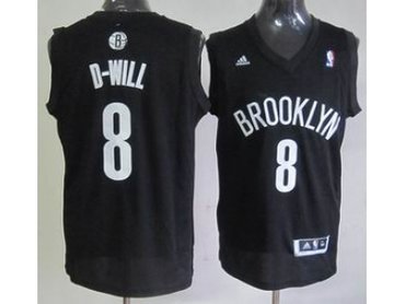 nba new jersey nets #8 d-will black(revolution 30 swingman)(d-will)