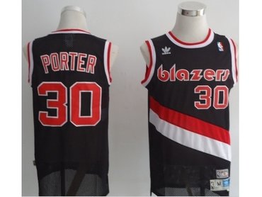 nba portland trailblazers #30 porter black(revolution swingman)