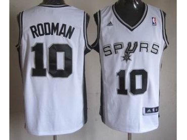 nba san antonio spurs #10 rodman white(revolution 30 swingman)