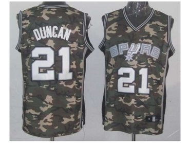 nba san antonio spurs #21 tim duncan camo