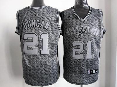 nba san antonio spurs #21 tim duncan grey(static fashion swingman)