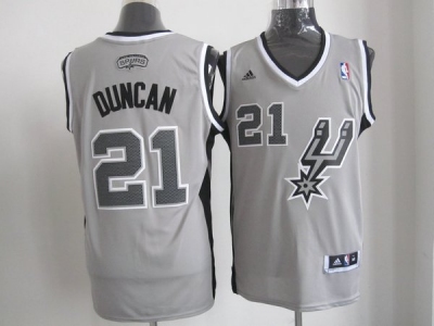 nba san antonio spurs #21 tim duncan grey jerseys(revolution 30 swingman)