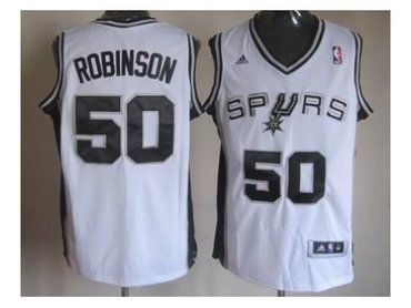 nba san antonio spurs #50 robinson white(revolution 30 swingman)
