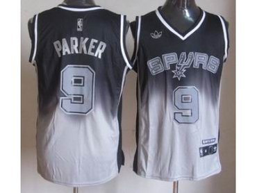 nba san antonio spurs #9 tony parker black-grey(limited)