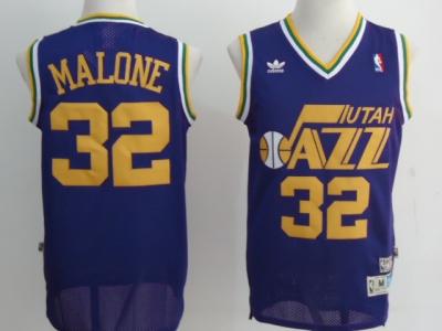 nba utah jazz #32 malone blue jerseys(fans edition)