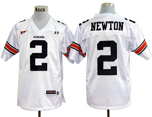 ncaa auburn tigers 2 newton white jerseys