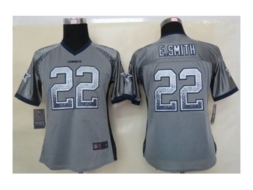New women nfl jerseys dallas cowboys #22 e.smith grey(Elite drift fashion)