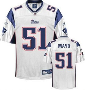 new england patriots #51 jerod mayo white jersey
