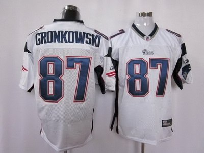 new england patriots #87 gronkowski white color jersey