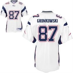 new england patriots #87 gronkowski white jerseys