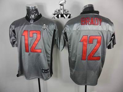 new england patriots 12 tom brady gray shadow 2012 super bowl xlvi jersey black (gym) patch
