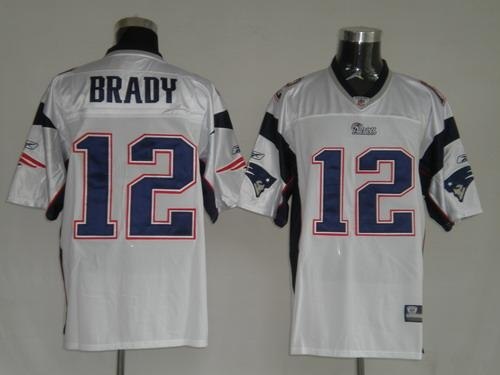 new england patriots 12 tom brady white jerseys