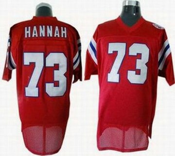 new england patriots 73 john hannah 1985 throwback jersey red