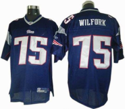 new england patriots 75 vince wilfork blue jersey