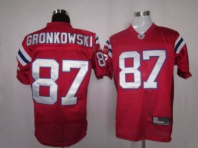 new england patriots 87 rob gronkowski red jersey