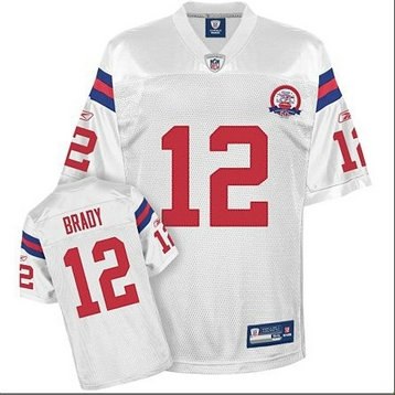 new england patriots afl 50th anniversary tom brady white jersey