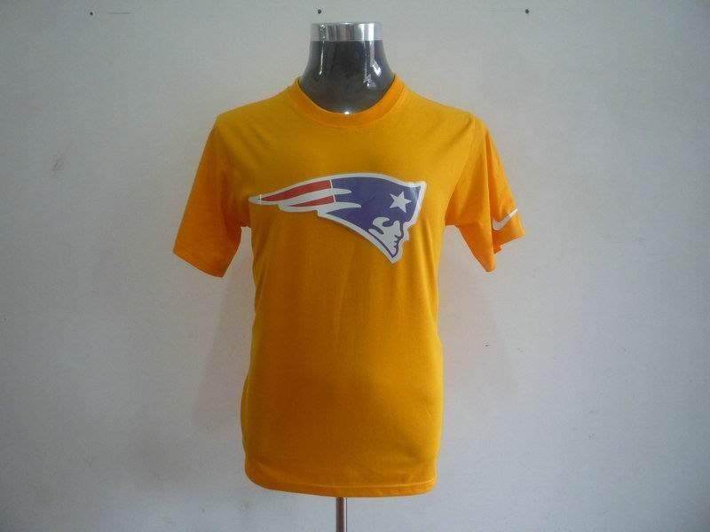 new england patriots sideline legend authentic logo dri-fit t-shirt yellow