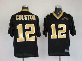 new orleans saints 12 colston black champions patch