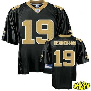 new orleans saints 19# henderson black golden