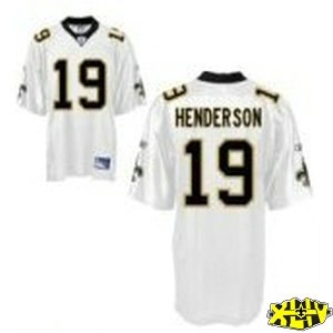 new orleans saints 19# henderson white golden