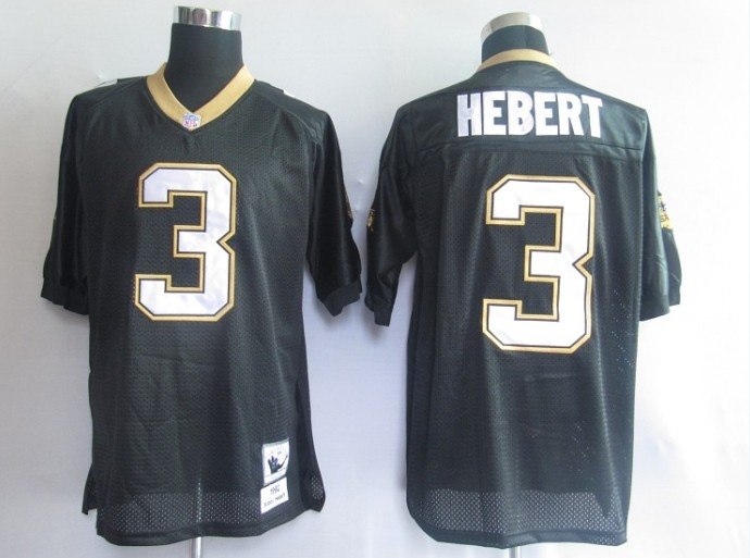 new orleans saints 3# hebert black