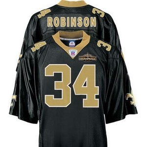 new orleans saints 34 patrick robinson black champions patch