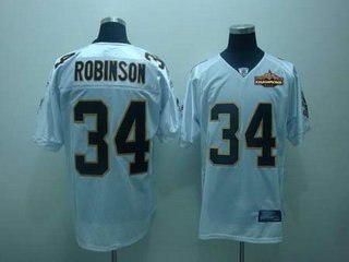 new orleans saints 34 patrick robinson white champions patch