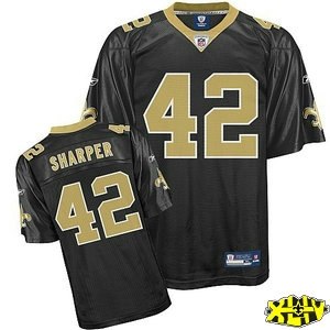 new orleans saints 42# sharper black jerseys