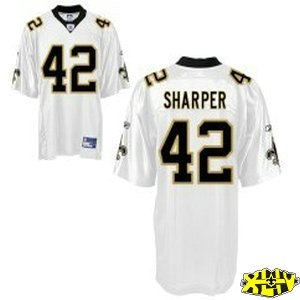 new orleans saints 42# sharper white jerseys