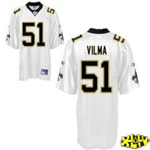 new orleans saints 51# vilma white golden 2010 new orleans saints 51# vilma white golden 2010