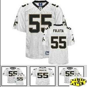 new orleans saints 55 scott fujita white golden
