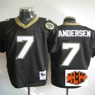 new orleans saints 7 andersen black jerseys 2010 super bowl pctch