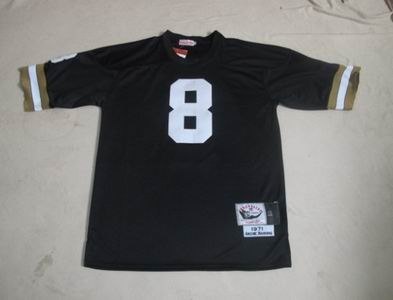 new orleans saints 8 archie manning black throwback jerseys