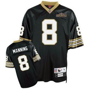 new orleans saints 8 black manning throwback champions patch
