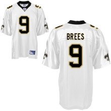 new orleans saints 9# drew brees white