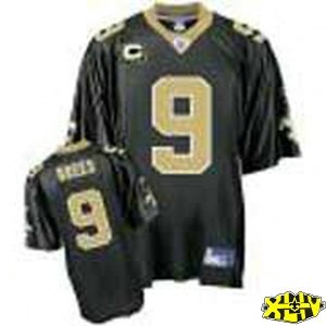 new orleans saints 9& drew brees black c patch