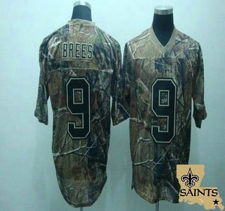 new orleans saints 9 drew brees authentic realtree camo jerseys [team patch]