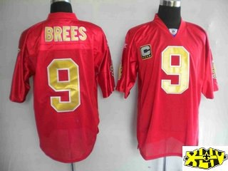 new orleans saints 9 drew brees red golden
