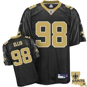 new orleans saints 98 sedrick ellis black team patch